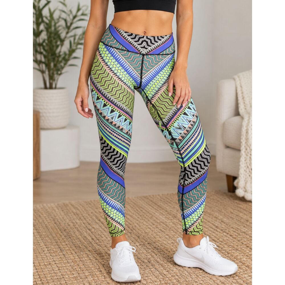 Victoria’s Secret VSX Sport Geometric Print Leggings Women’s Medium Y2K
